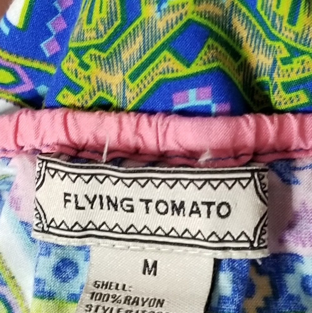 Flying Tomato top medium blue coral yellow green - Picture 4 of 4